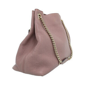 Gucci leather Chain Shoulder Tote Bag pebbled Soho